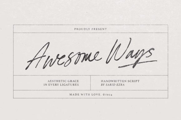 Awesome Ways Font for Natural Branding
