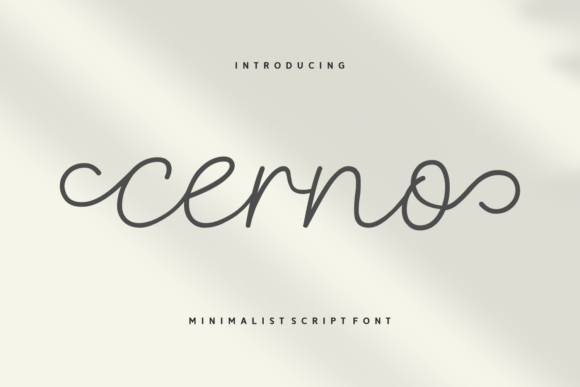 Cerno: The Minimalist Script Font for Crafters