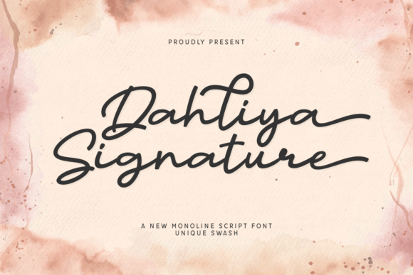 Dahliya Signature Font for Modern Branding