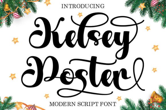 Kelsey Poster Font: A Romantic Script for Designers