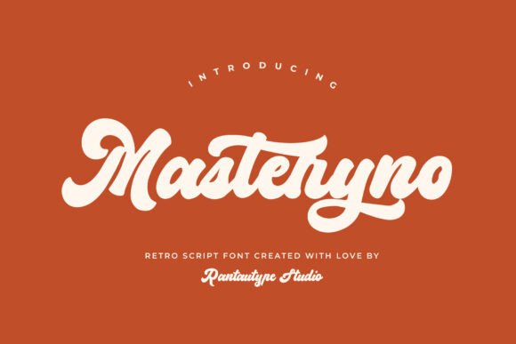 Masteryno Retro Script Font for Crafters