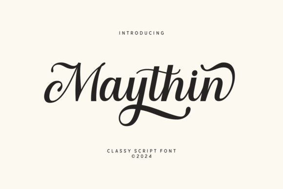 Maythin Font: Elegant Script for Luxury Branding
