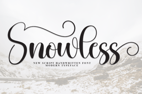 Snowless Script Font for Handmade Brands