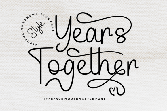 Years Together Font: A Handwritten Typeface for Branding